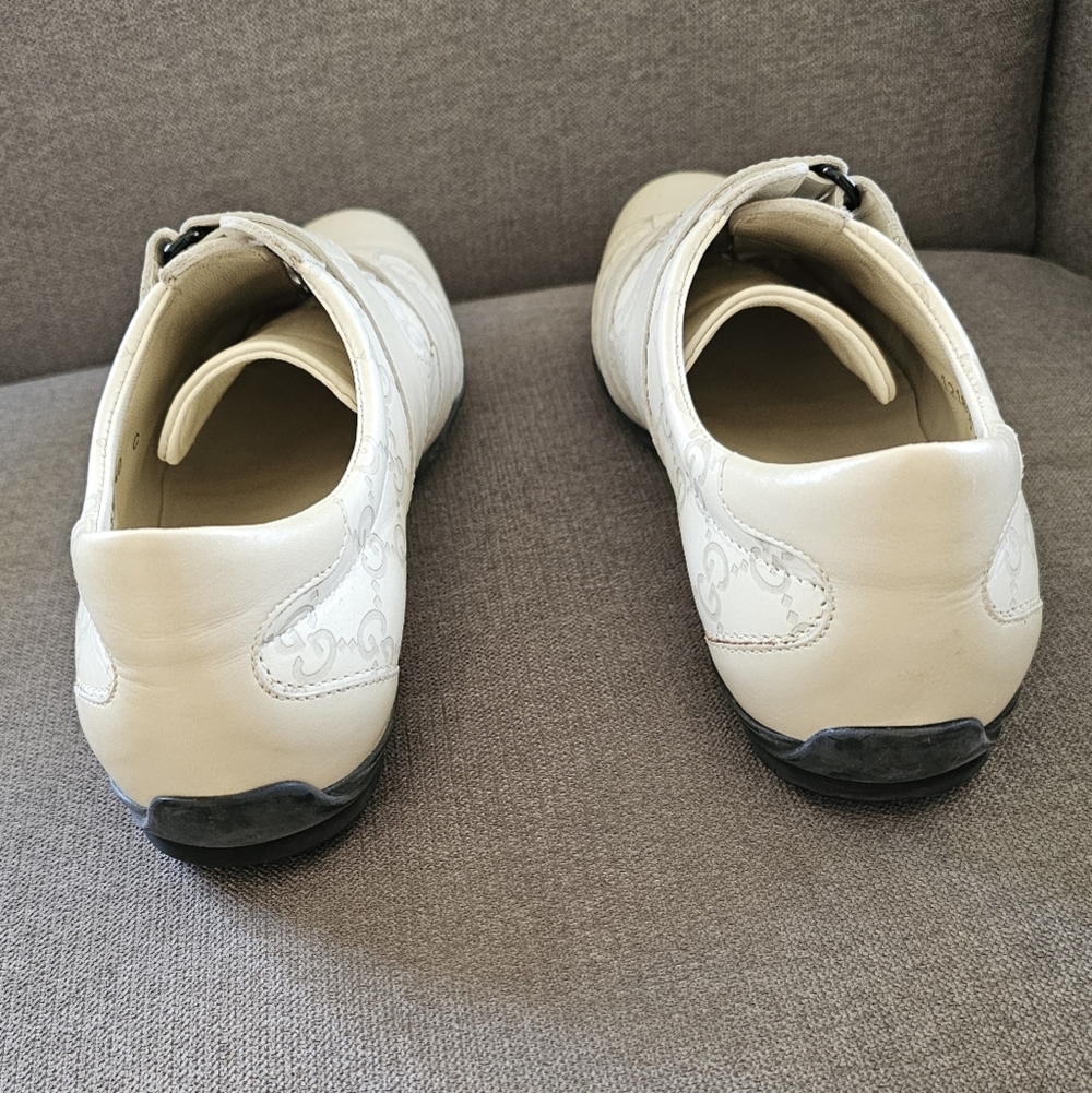 Gucci GG Double Velcro Trainer Sneakers Shoes Size 9 Like New! - Picture 6 of 8